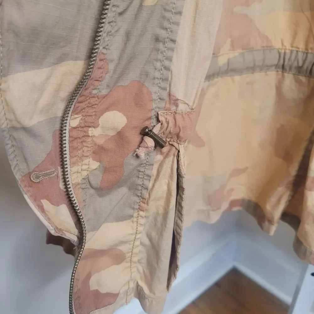 Free People Lead The Way Oversized Camo Jacket Size Medium M Neutral Multicolor - Picture 14 of 16